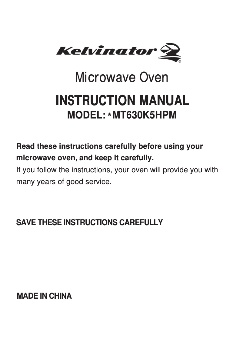 Página 1 del manual Manual de usuario Kelvinator KMT630K5HPM