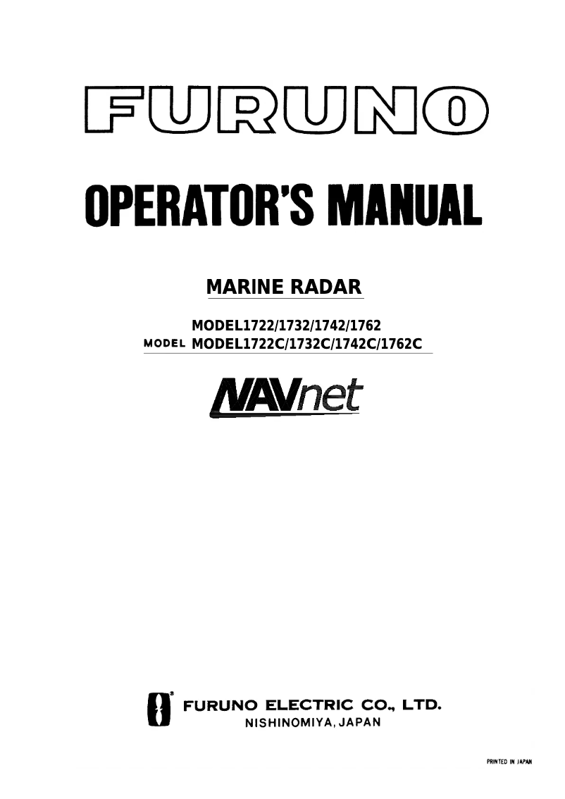 Page 1 de la notice Manuel utilisateur Furuno 1732C