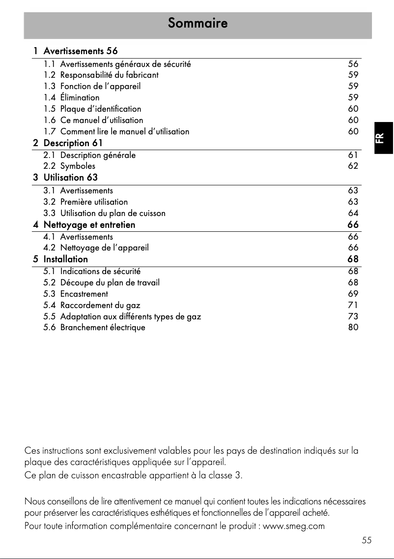 Página 1 del manual Manual de usuario Smeg PXL6106