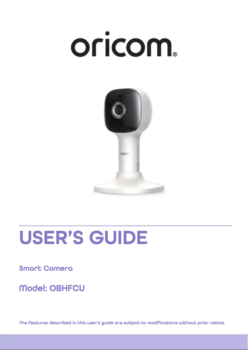 Page 1 de la notice Manuel utilisateur Oricom OBHFCU