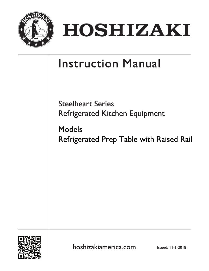 Page 1 de la notice Manuel utilisateur Hoshizaki PR67A-D2