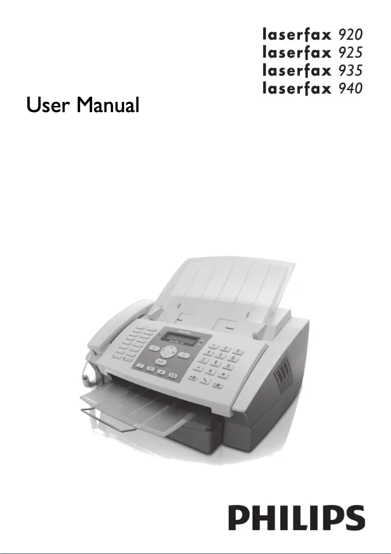 Página 1 del manual Manual de usuario Philips Laserfax 920
