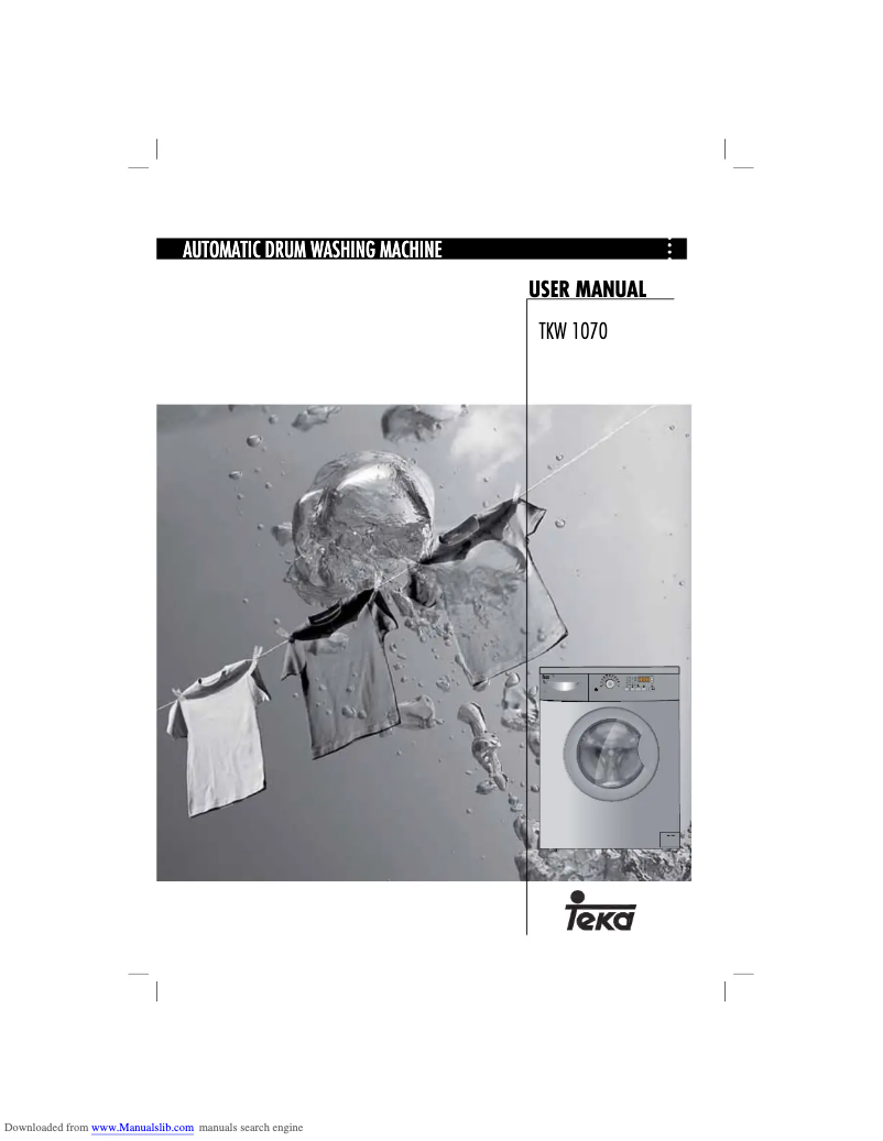Page 1 de la notice Manuel utilisateur Teka TKW 1070