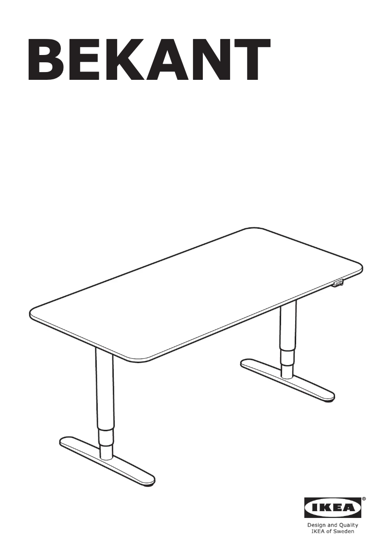 Page 1 de la notice Manuel utilisateur Ikea BEKANT 802.552.57