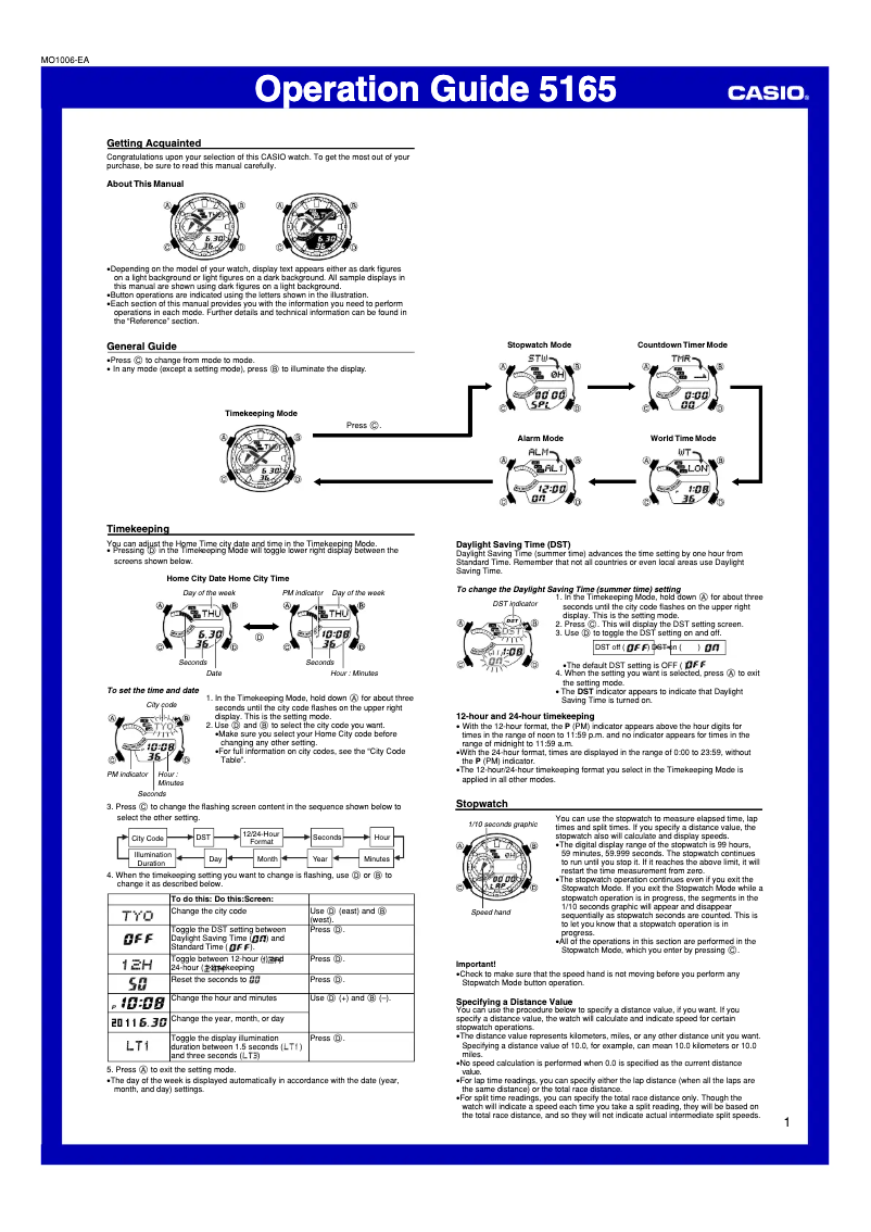 Page 1 de la notice Manuel utilisateur Casio EFA-131PB-1AVEF