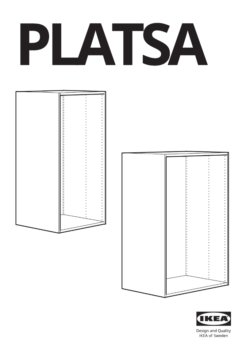 Page 1 de la notice Manuel utilisateur Ikea PLATSA 203.862.61