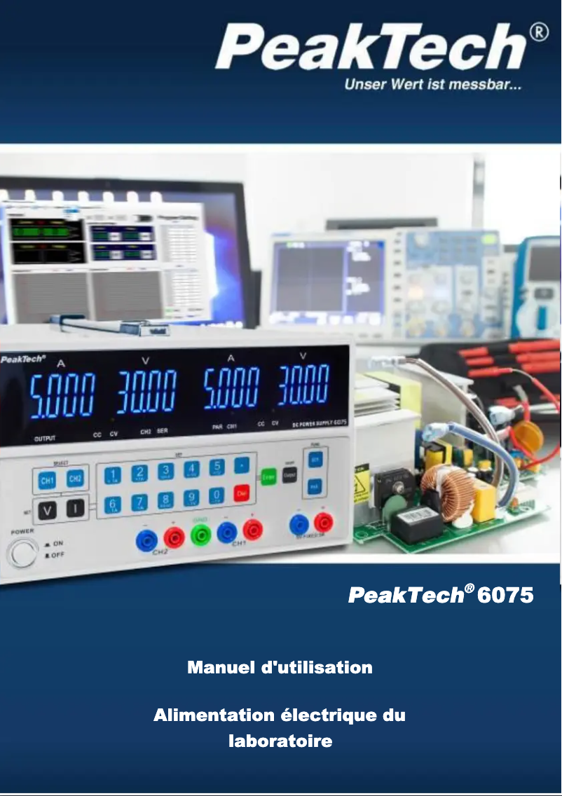 Page 1 de la notice Manuel utilisateur PeakTech 6075