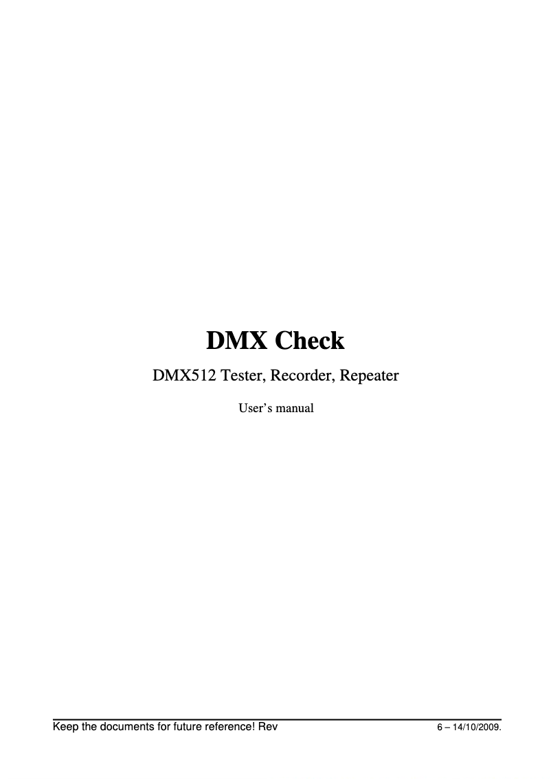 Página 1 del manual Manual de usuario Futurelight DMX512