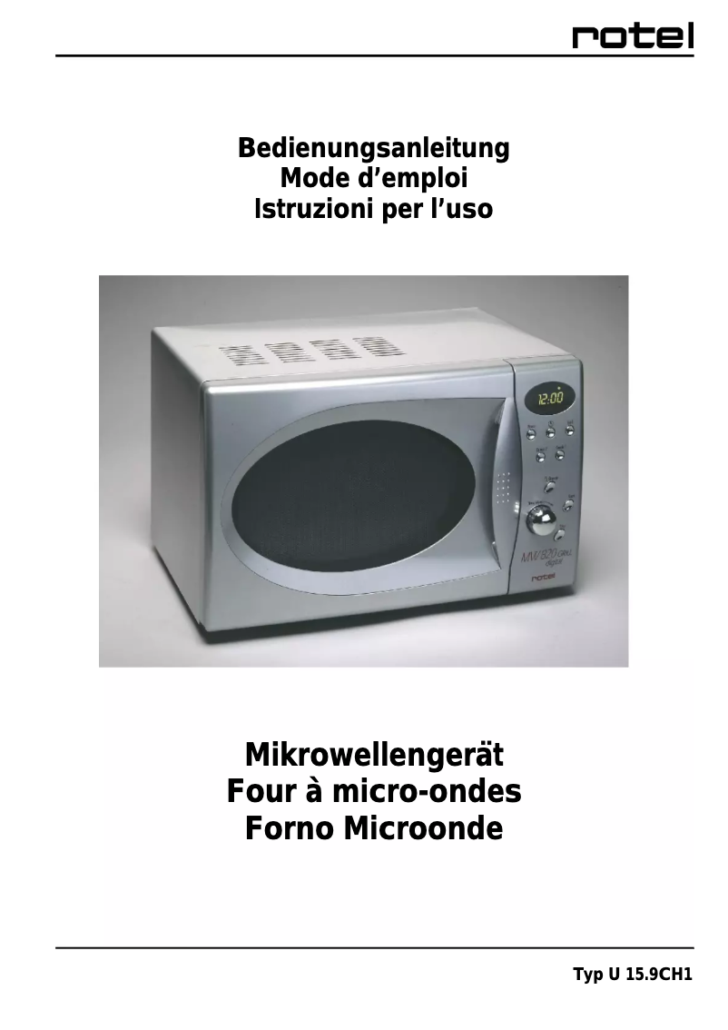 Página 1 del manual Manual de usuario Rotel U 15.9CH1