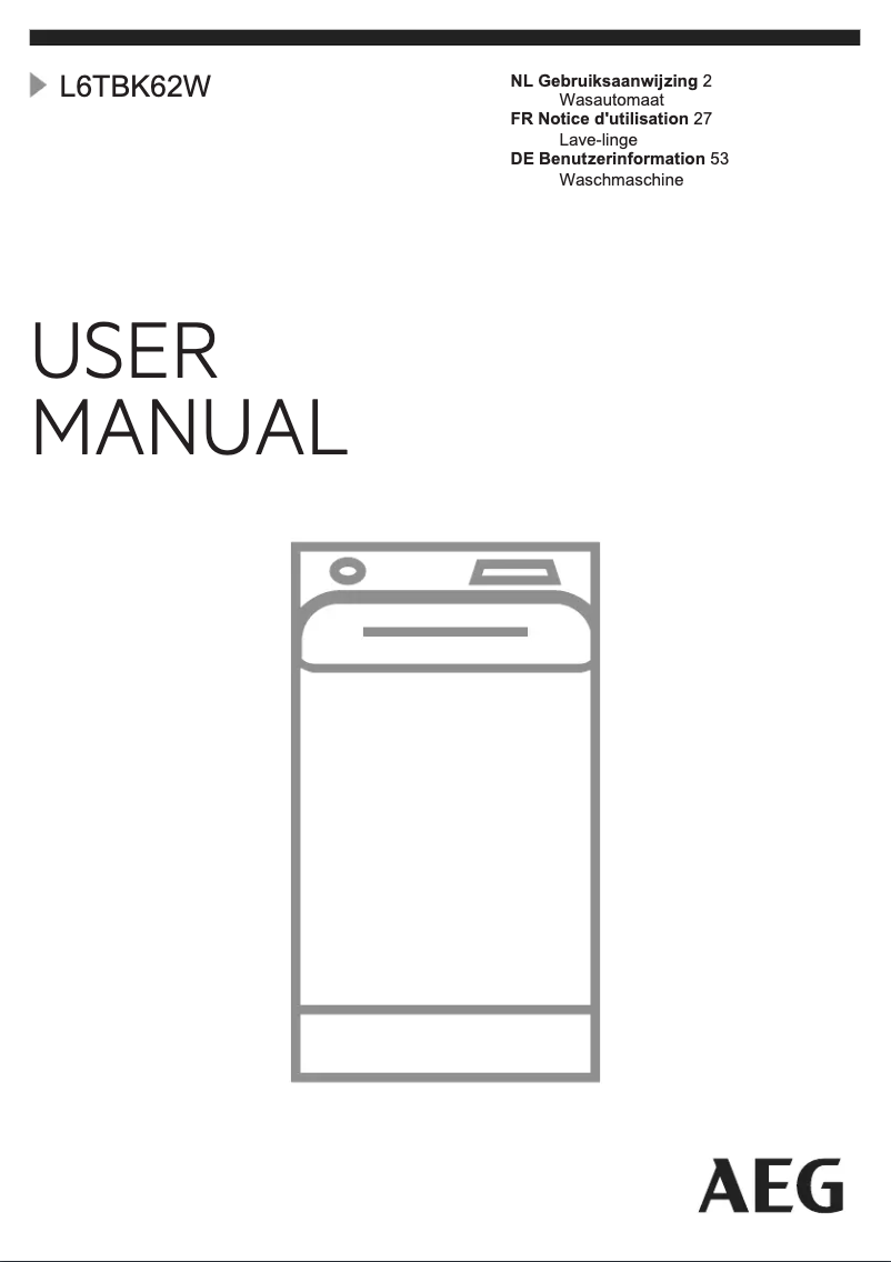 Página 1 del manual Manual de usuario AEG L6TBK62W