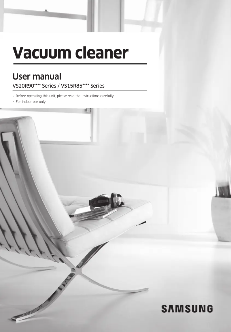 Page 1 de la notice Manuel utilisateur Samsung VS20R9046T3