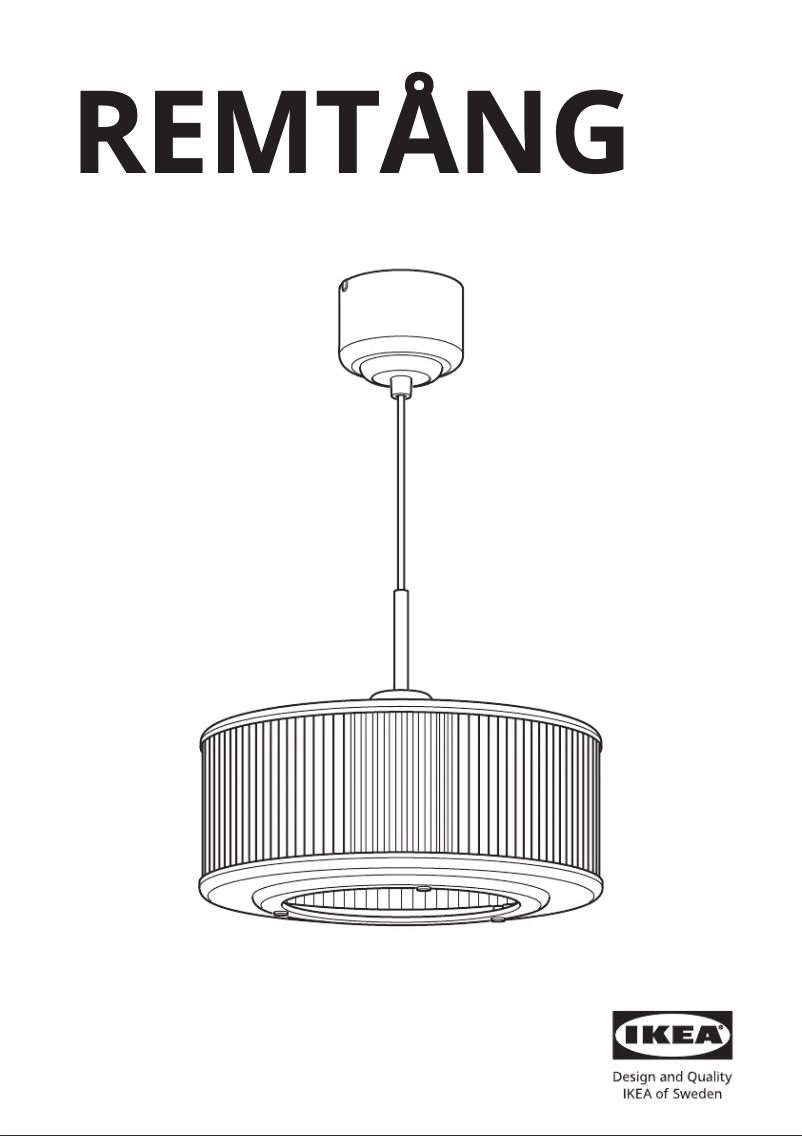 Page 1 de la notice Manuel utilisateur Ikea REMTÅNG 405.664.21