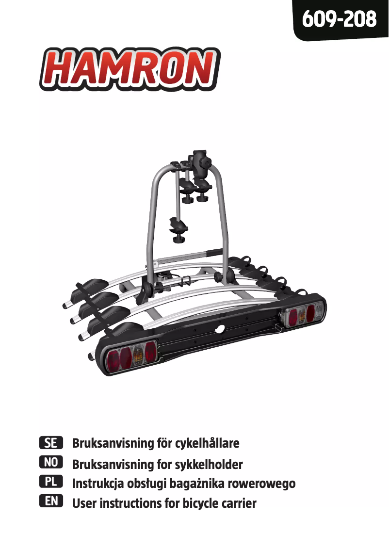 Page 1 de la notice Manuel utilisateur Hamron 609-208