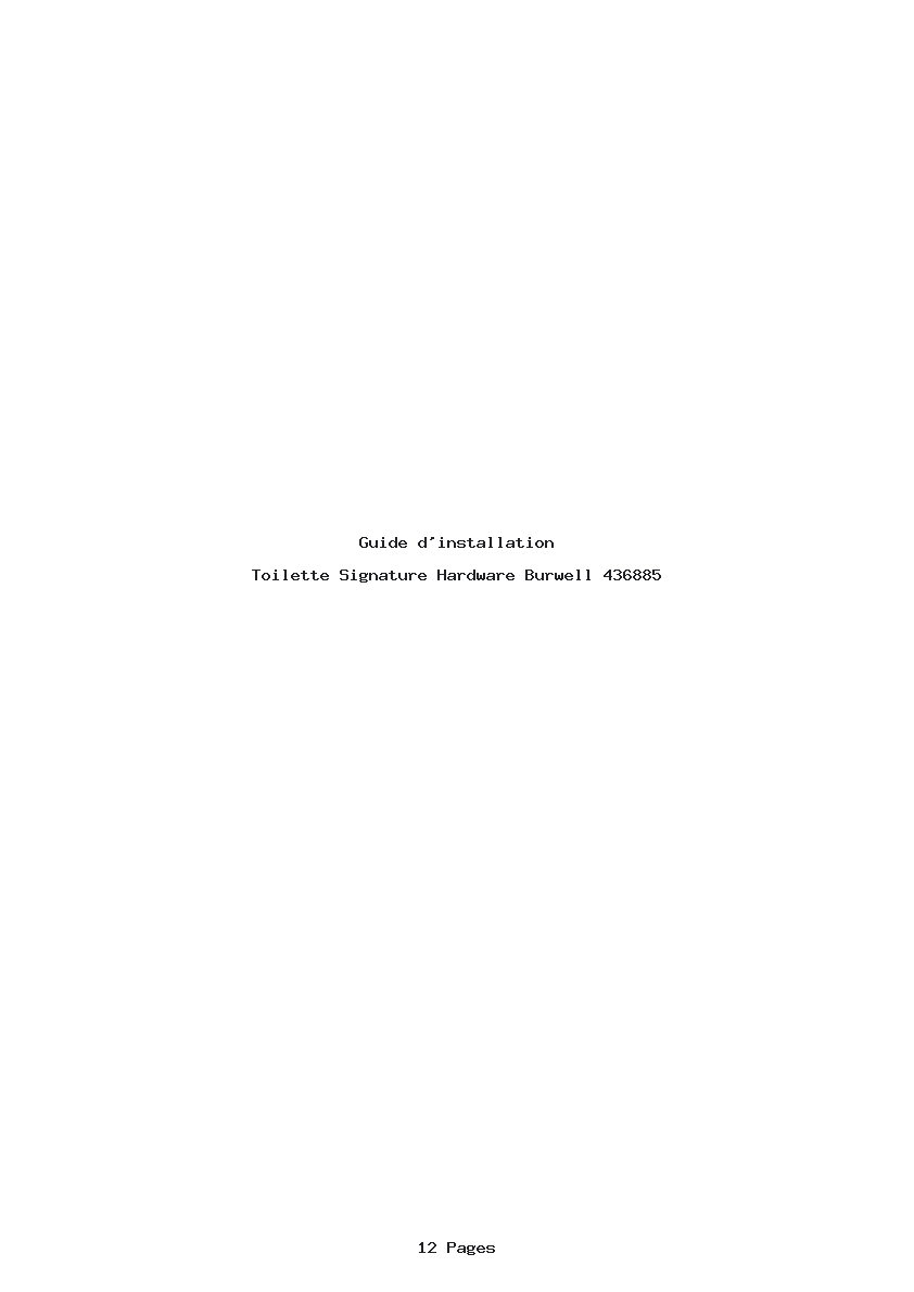 Page 1 de la notice Guide d'installation Signature Hardware Burwell 436885