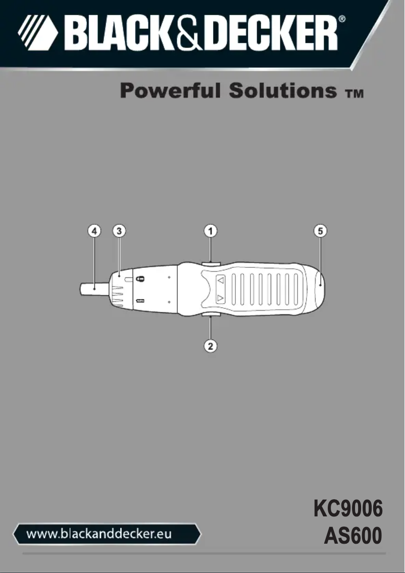 Page n°1 - Manuel utilisateur Black & Decker AS600