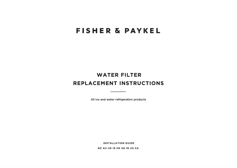 Página 1 del manual Guía de instalación Fisher & Paykel RS4621FLJK3