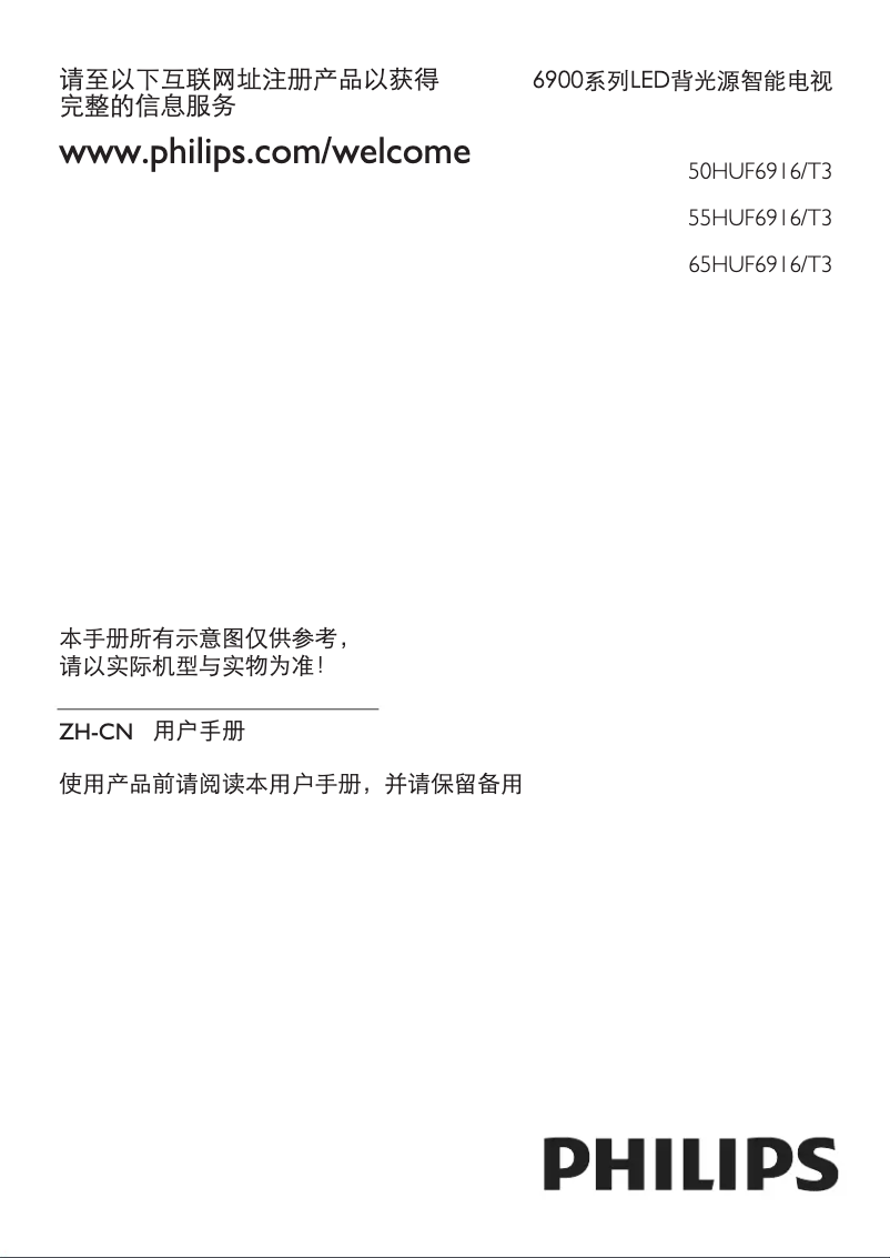 Page 1 de la notice Manuel utilisateur Philips 50HUF6916