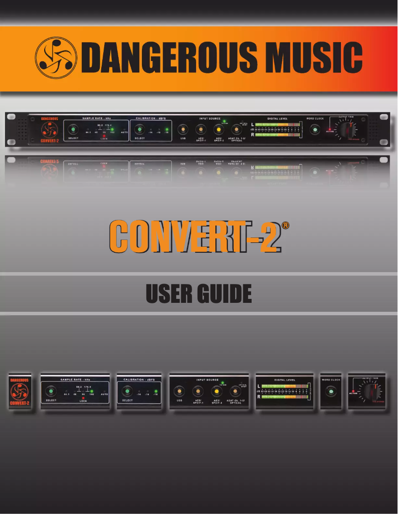 Page 1 de la notice Manuel utilisateur Dangerous Music CONVERT-2