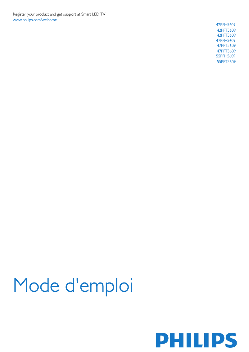 Page 1 of the manual User Manual Philips 47PFH5609