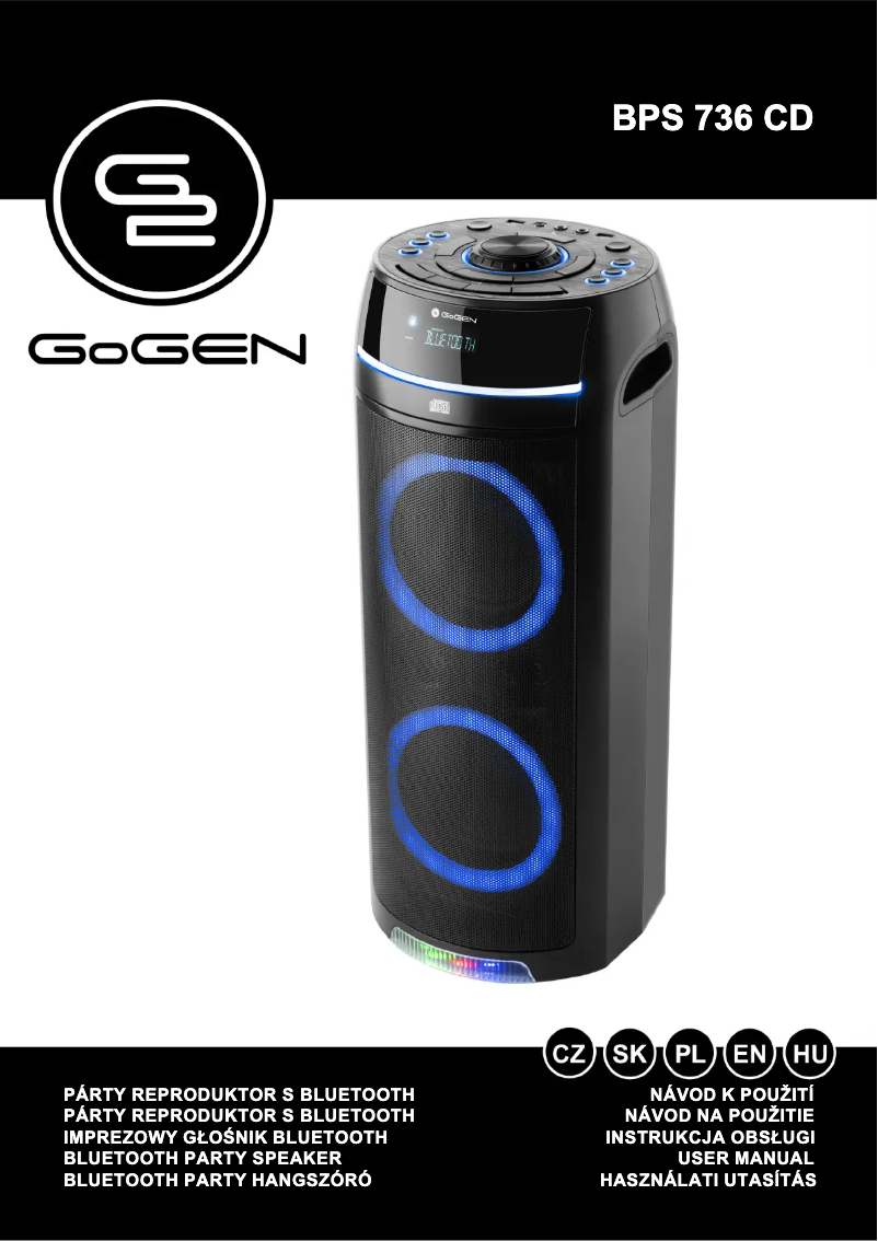 Page 1 of the manual User Manual GoGen BPS 736 CD