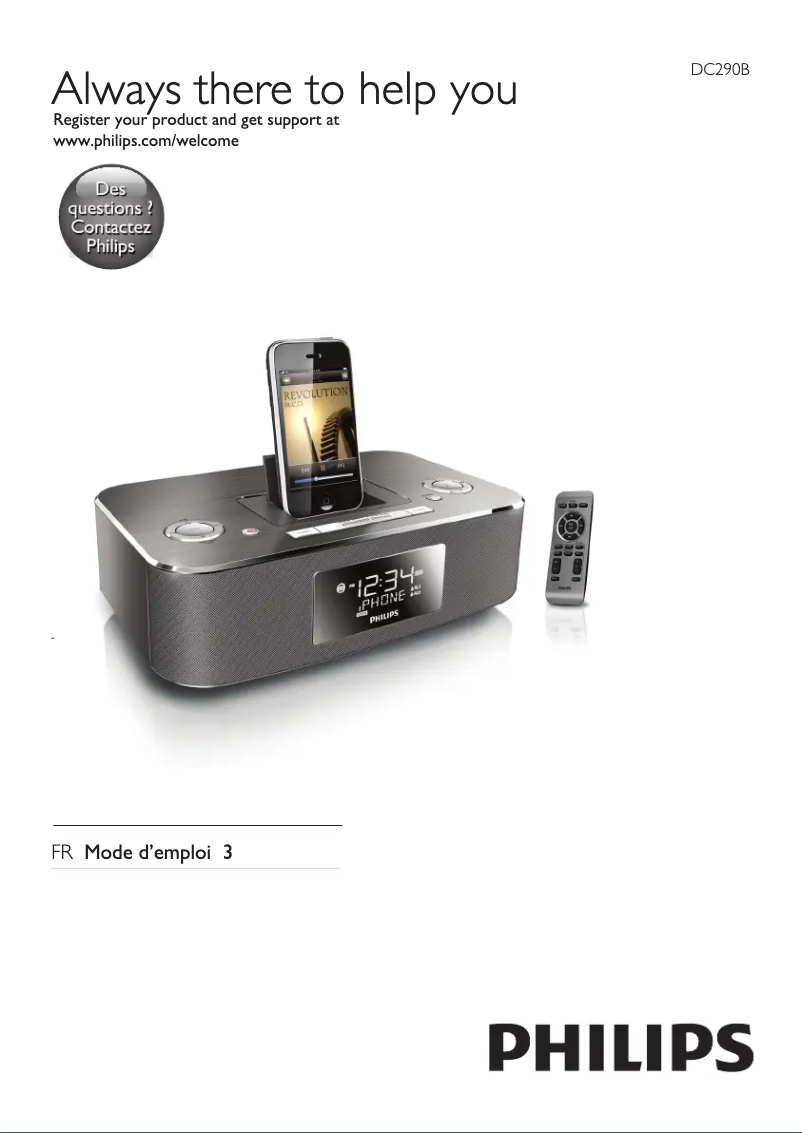 Page 1 of the manual User Manual Philips DC290B