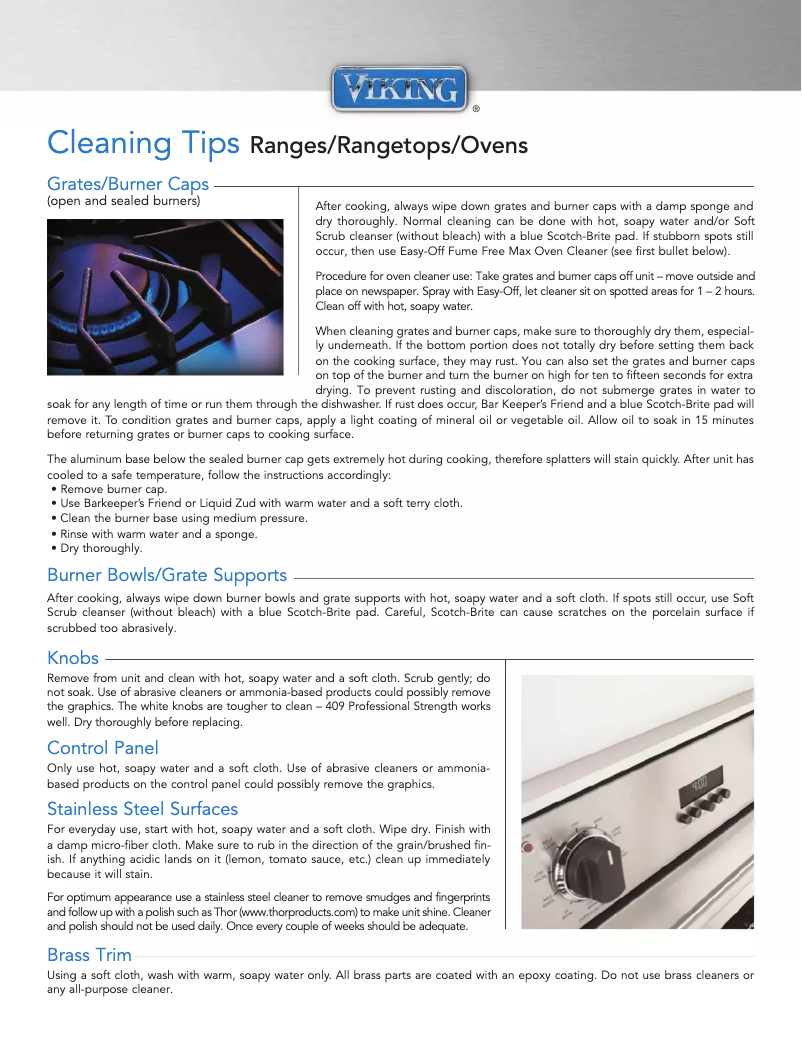 Page 1 de la notice Manuel d'utilisation et d'entretien Viking VGR5366BKALP