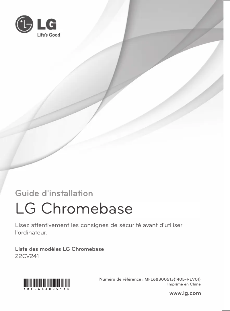 Page 1 de la notice Manuel utilisateur LG Chromebase 22CV241