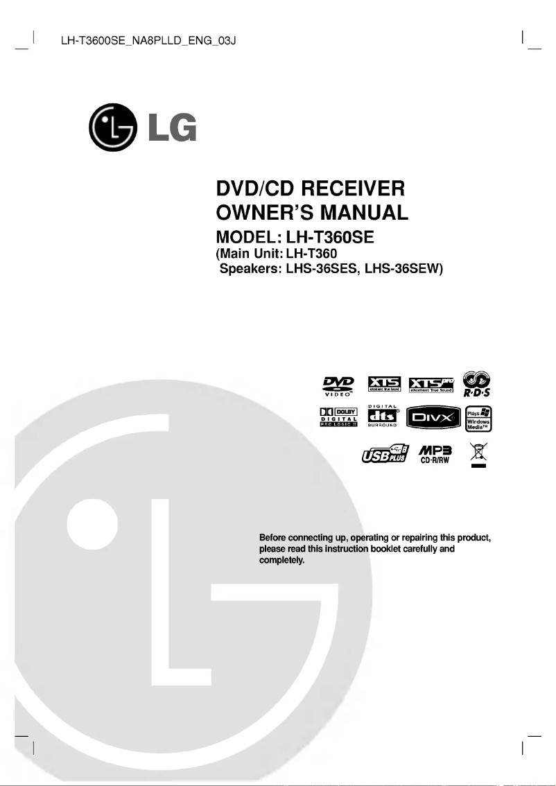 Page 1 de la notice Manuel utilisateur LG LH-T360SE