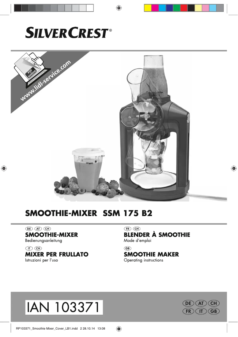 Page 1 de la notice Manuel utilisateur SilverCrest SSM 175 B2