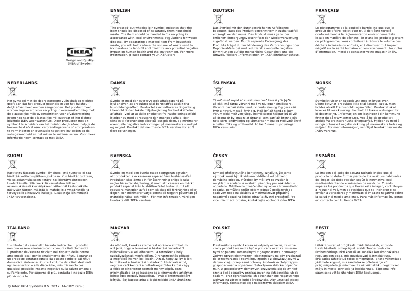 Page 1 de la notice Mode d'emploi Ikea MARKFROST