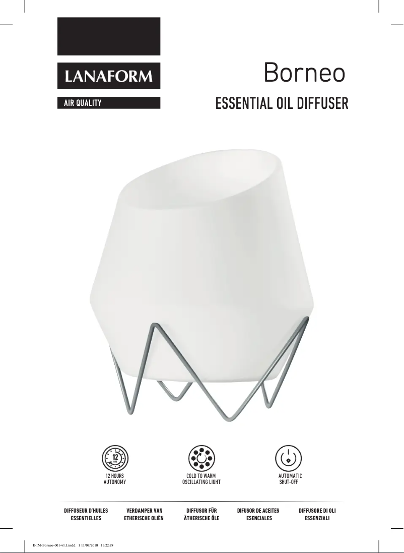 Page 1 of the manual User Manual Lanaform Borneo