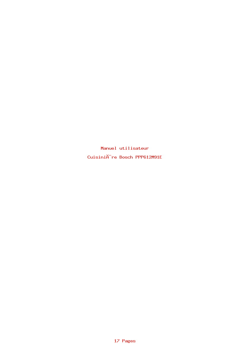 Page 1 de la notice Manuel utilisateur Bosch PPP612M91E