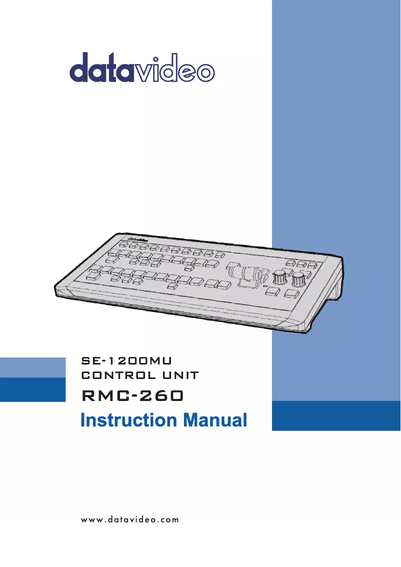 Page 1 de la notice Manuel utilisateur DataVideo RMC-260