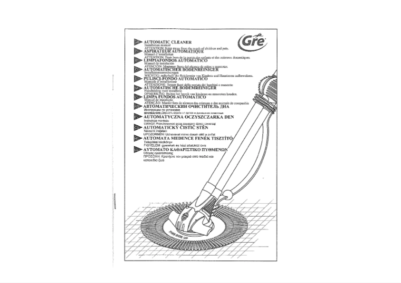 Page 1 de la notice Manuel utilisateur Gre AR20642