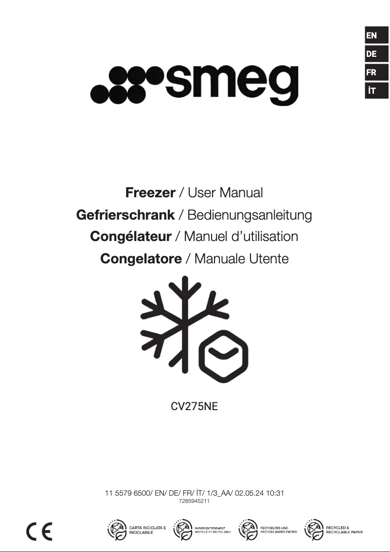 Página 1 del manual Manual de usuario Smeg CV275NE