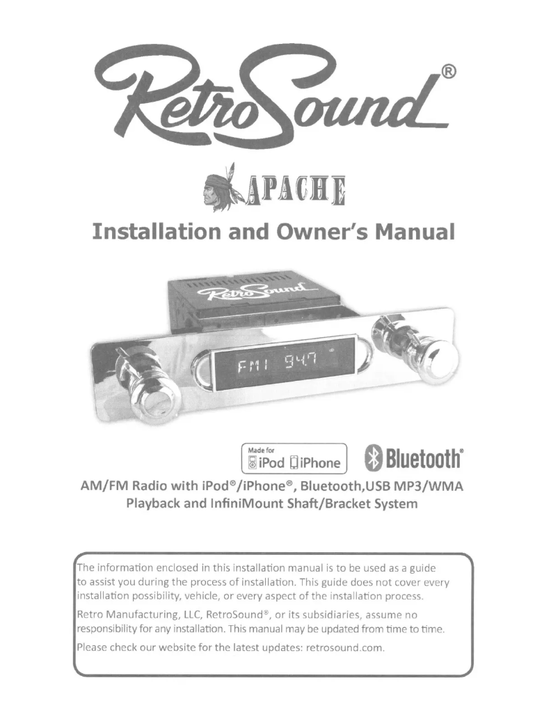 Page 1 de la notice Manuel utilisateur RetroSound Apache