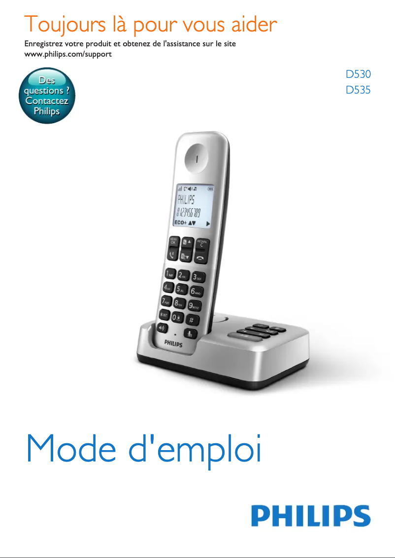 Page 1 of the manual Instruction Manual Philips D5352S