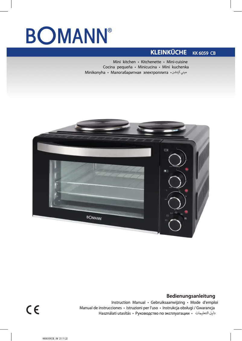 Page 1 de la notice Manuel utilisateur Bomann KK 6059 CB
