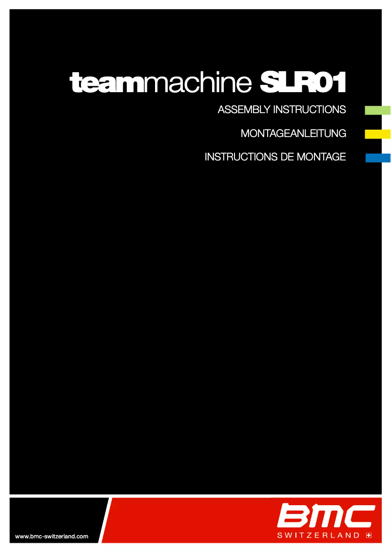 Page 1 de la notice Manuel utilisateur BMC Teammachine SLR01