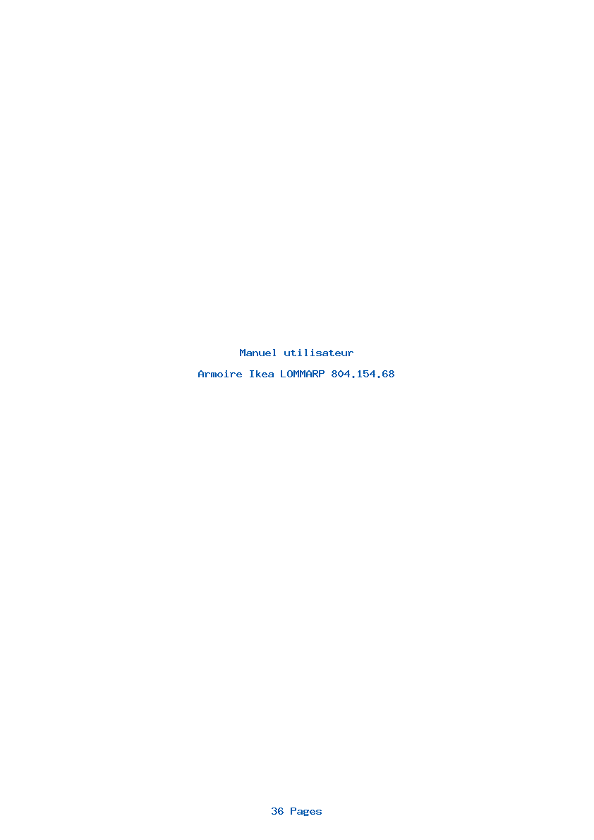 Page 1 de la notice Manuel utilisateur Ikea LOMMARP 804.154.68