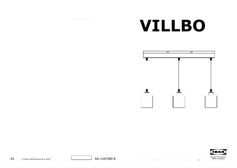 Page 1 de la notice Manuel utilisateur Ikea VILLBO