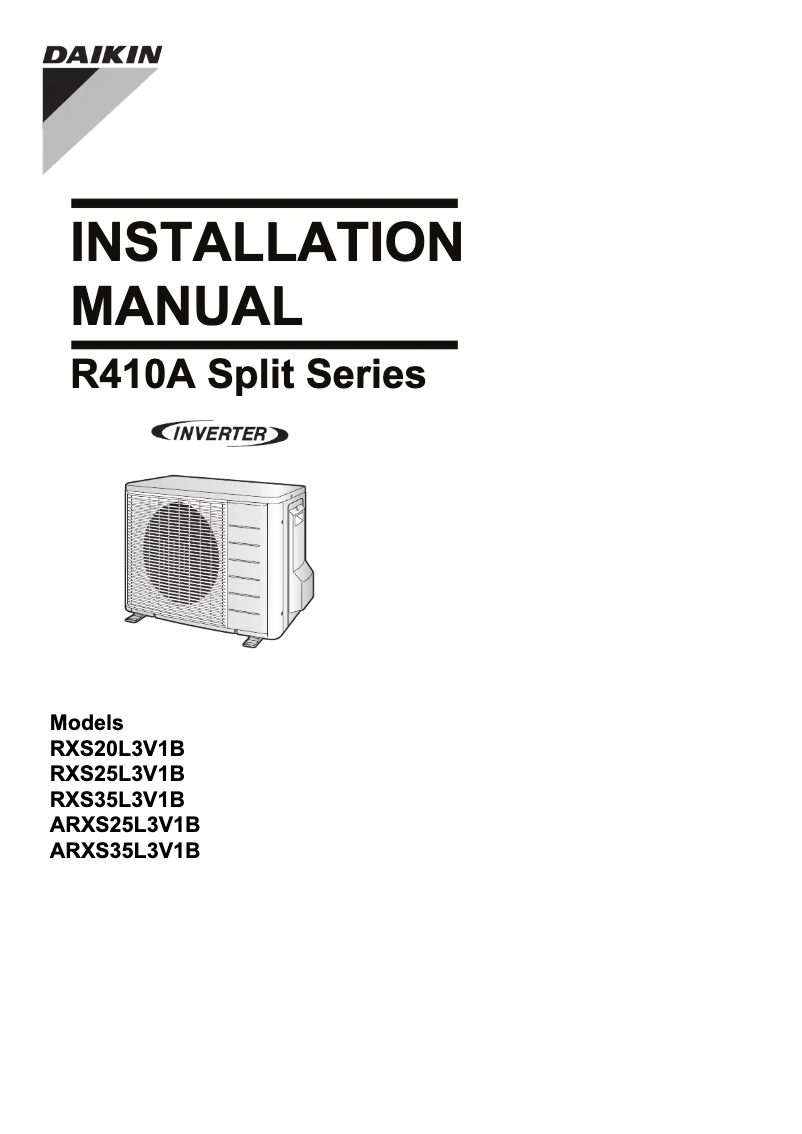 Página 1 del manual Manual de usuario Daikin RXS35L3V1B