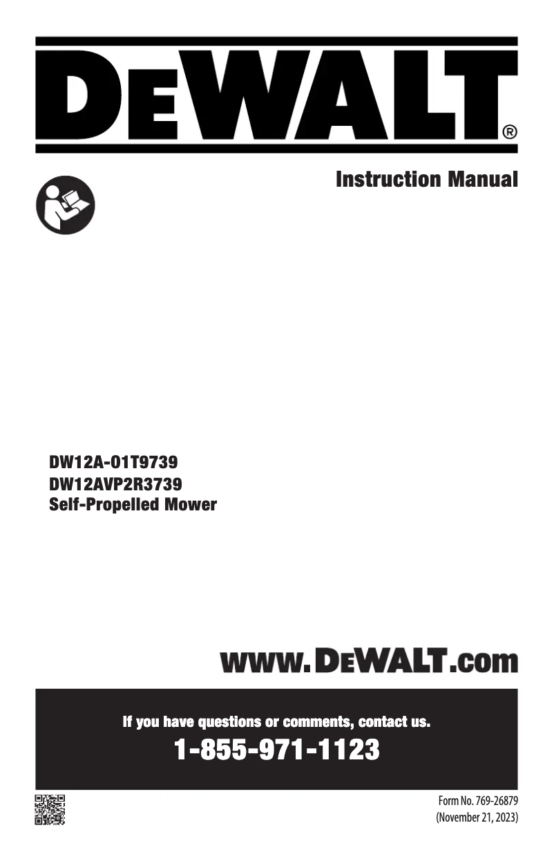 Page 1 de la notice Manuel utilisateur DeWalt DW12A-O1T9739