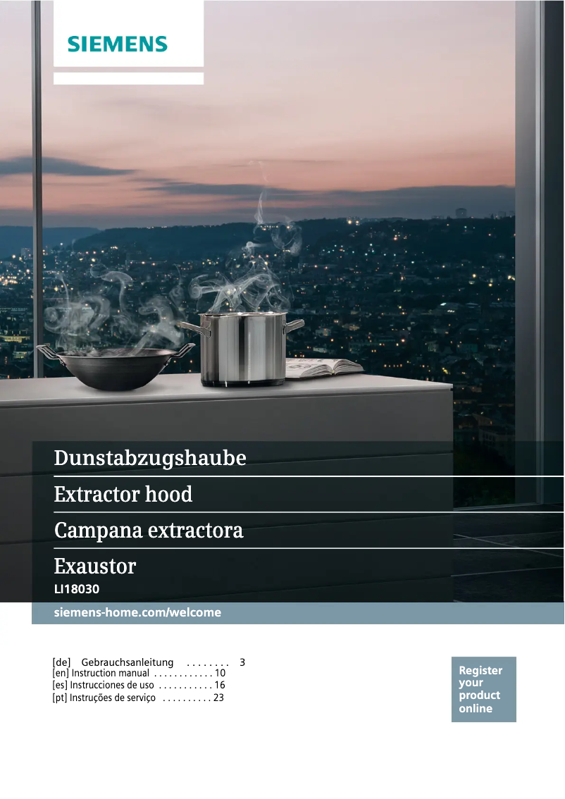 Page 1 de la notice Manuel utilisateur Siemens LI18030