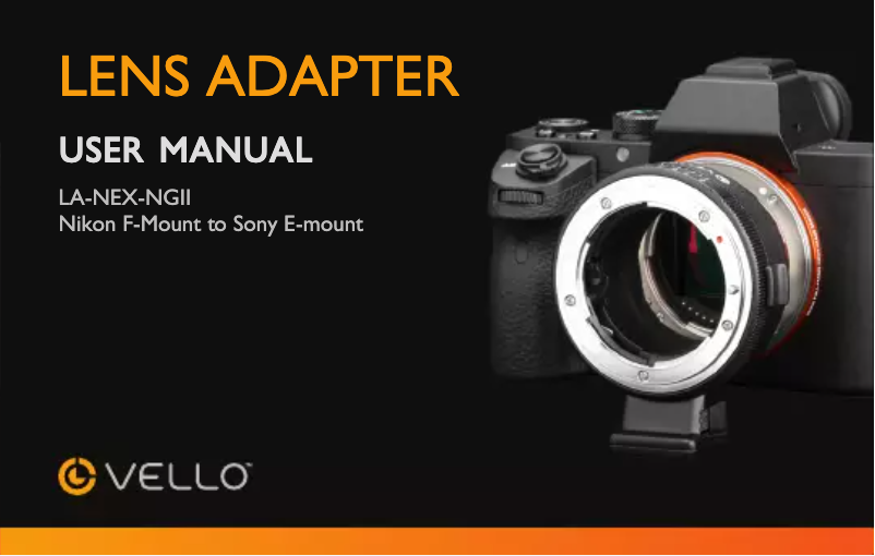 Page 1 de la notice Manuel utilisateur Vello LA-NEX-NGII