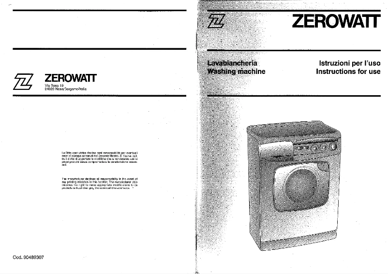 Página 1 del manual Manual de usuario Zerowatt ZA 88 SS