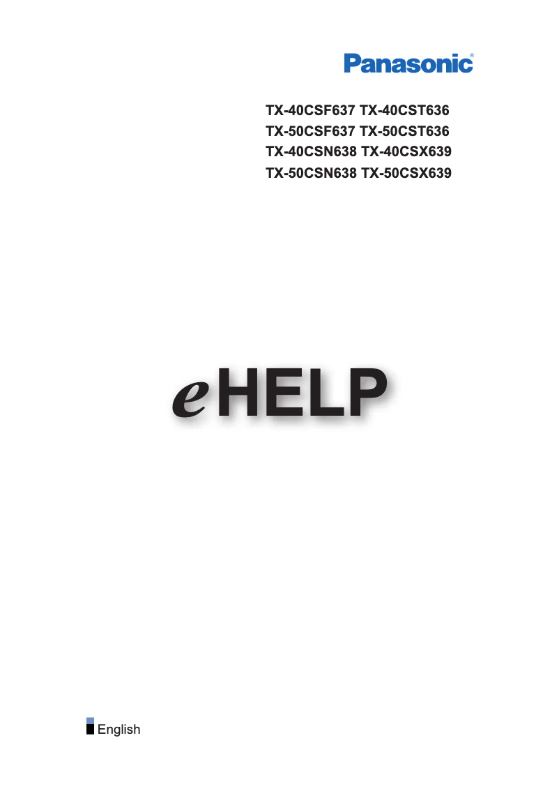 Page 1 de la notice Manuel utilisateur Panasonic Viera TX-50CSX639