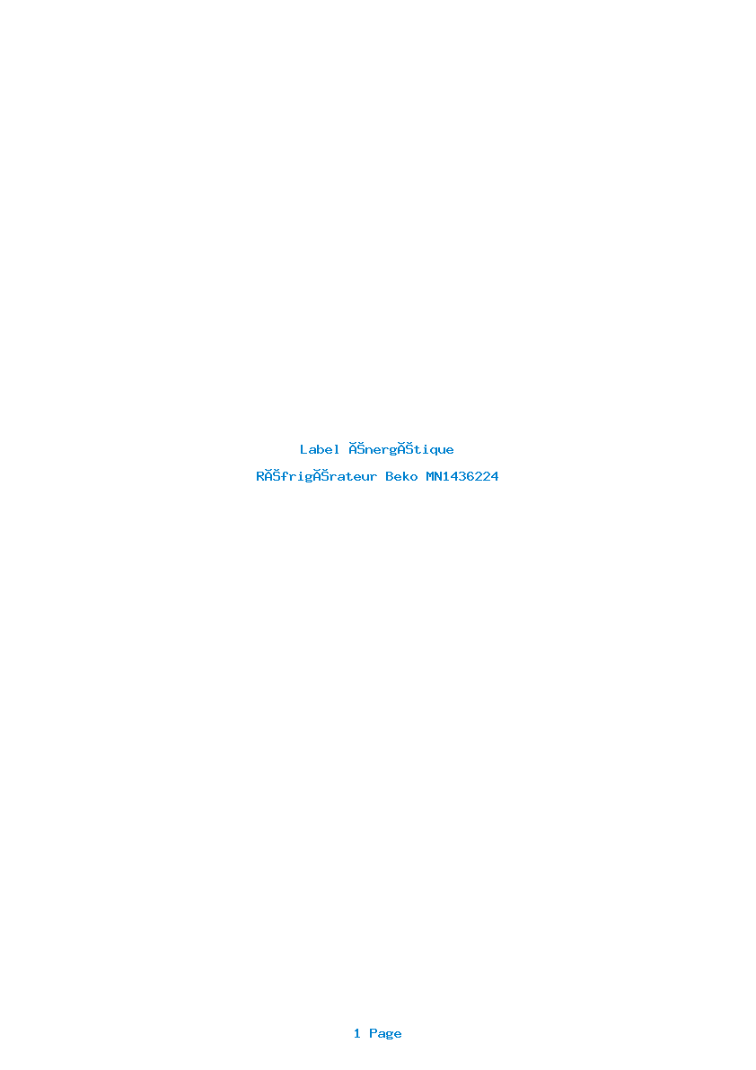Image de la première page du manuel de l'appareil MN1436224