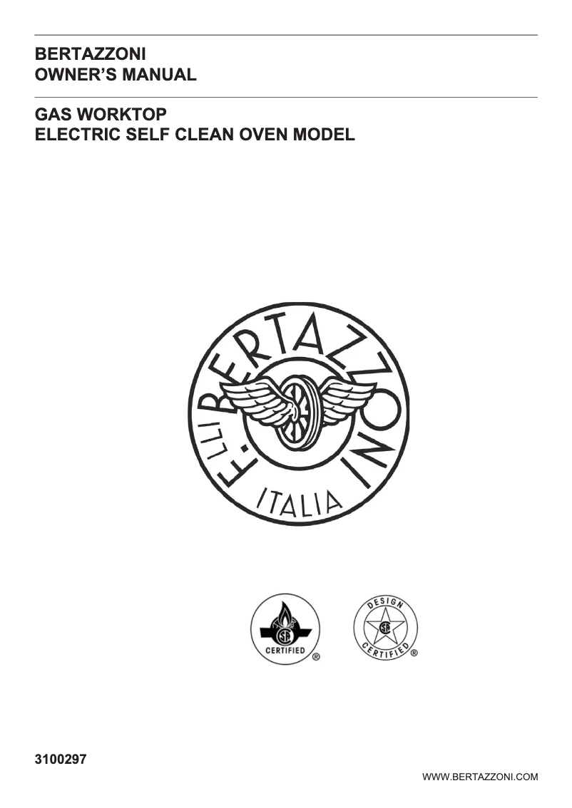 Page 1 de la notice Manuel utilisateur Bertazzoni PROF366DFSROT