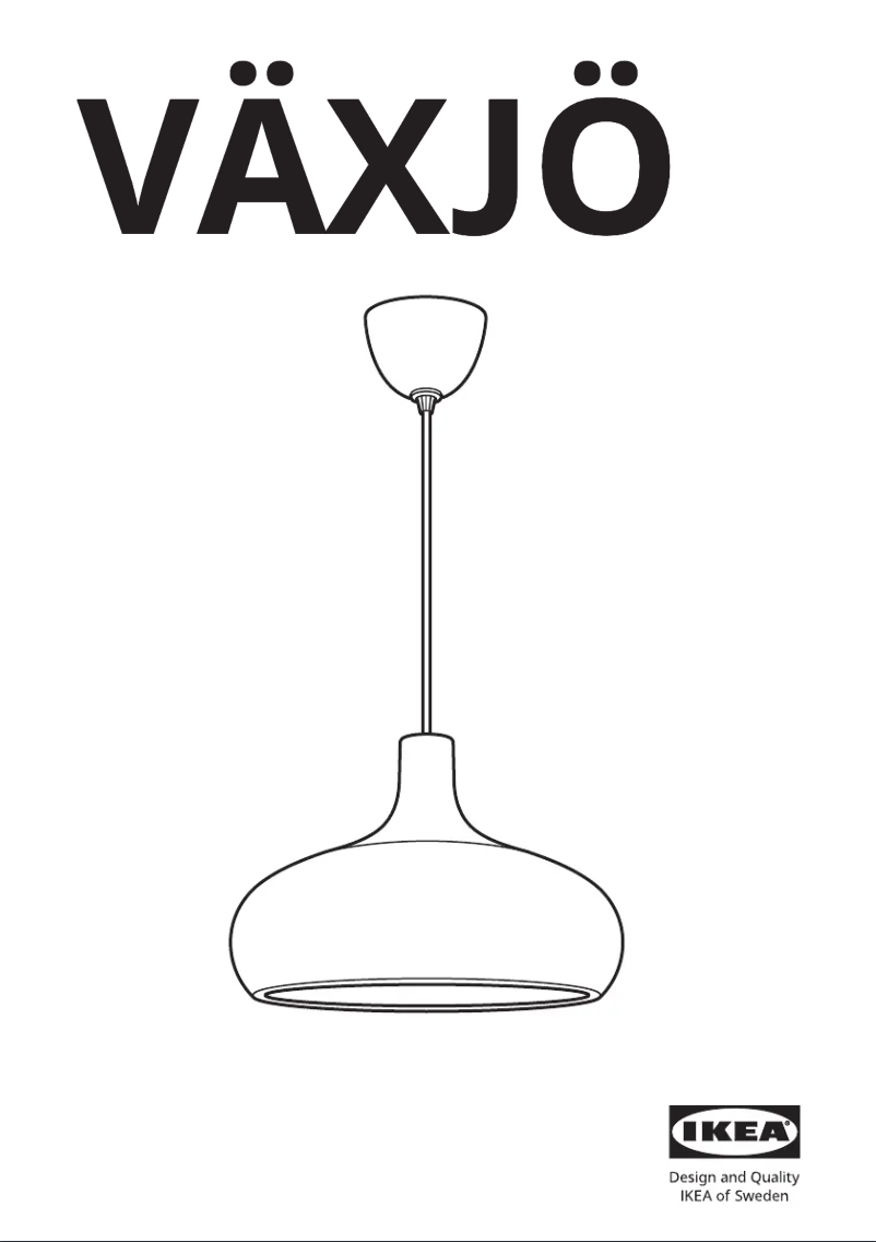 Page 1 de la notice Manuel utilisateur Ikea VÄXJÖ 503.607.64